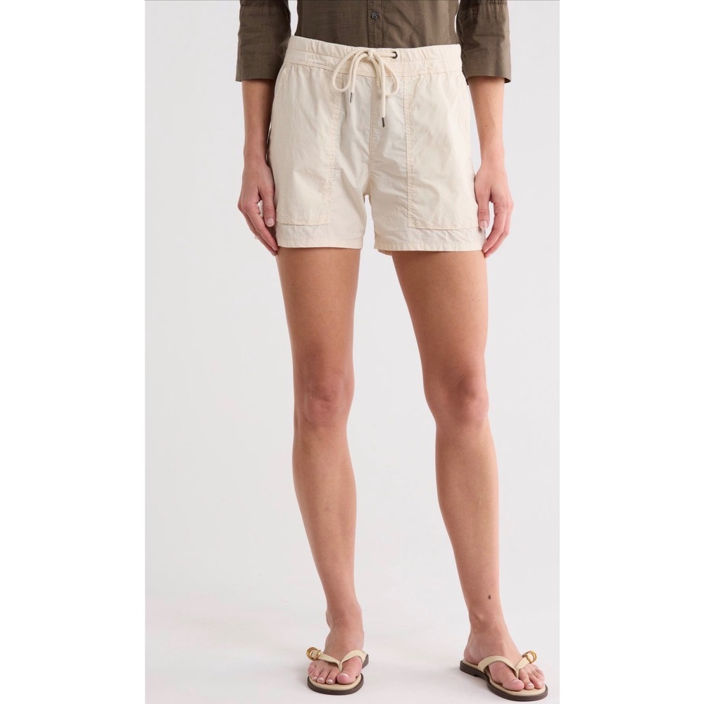 James Perse Standard Alabaster Utility Shorts Cream Drawstring Size 1